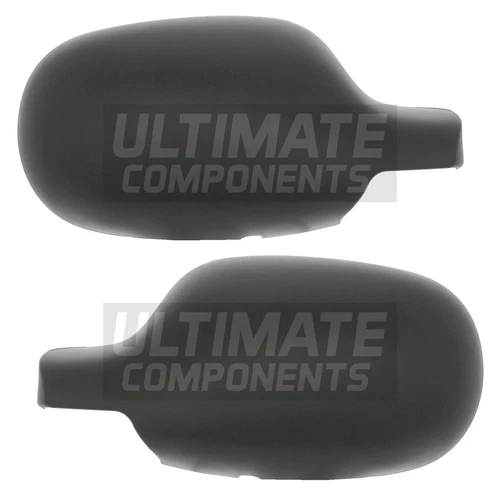 Renault Clio Mk2 Hatchback 1998-2005 Wing Door Mirror Covers Caps Black 1 Pair