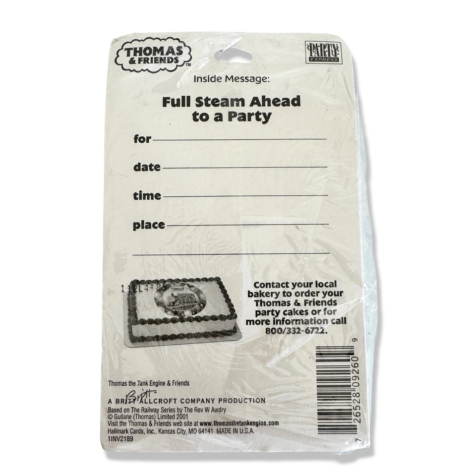 GULLANE Thomas the Tank Engine All Aboard Train Birthday Invitations Lot of 32 - Image 4 of 4