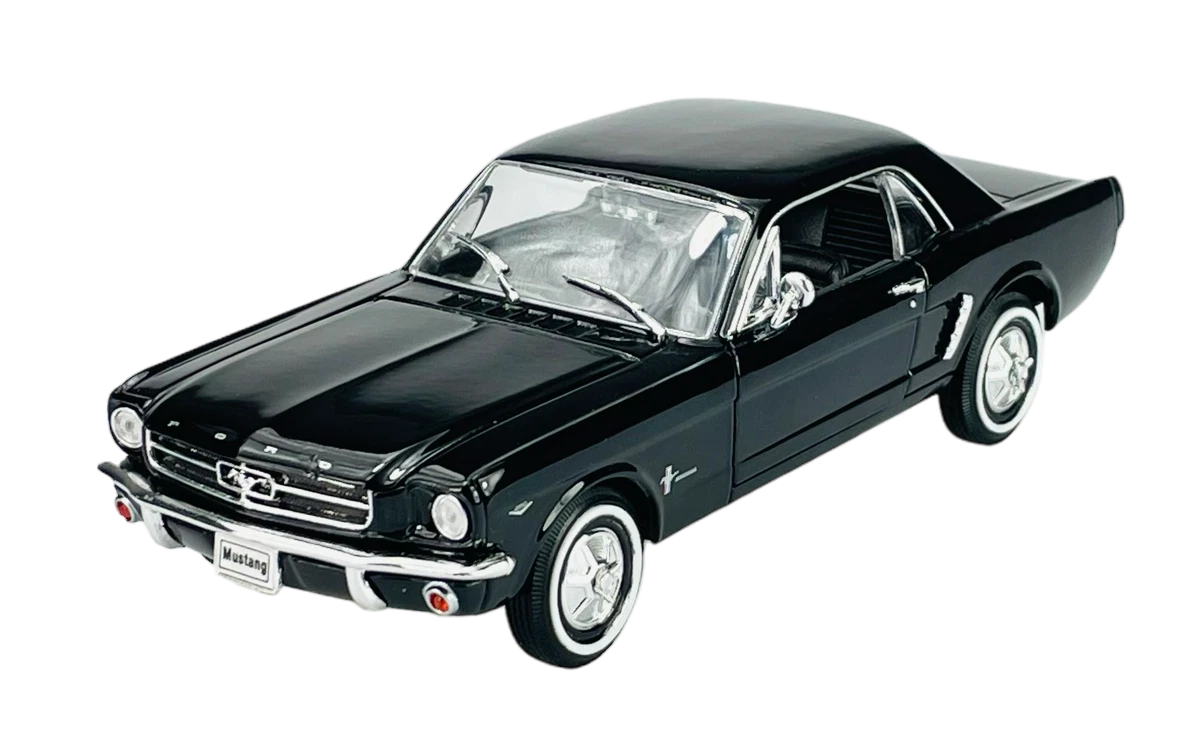 WELLY 1964 1 2 FORD MUSTANG COUPE BLACK 1 24 DIE CAST METAL MODEL NEW IN BOX