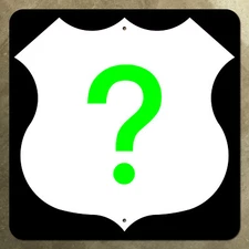 custom US route highway marker road sign 1961 1 40 41 50 66 99 101 18x18