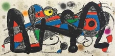 Joan Miro ESCULTOR PORTUGAL 1974 Plate Signed Lithograph Art with Certificate