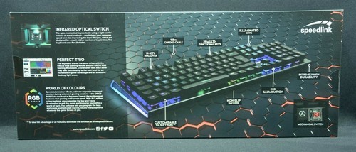 Speedlink Orios RGB Opto Mechanische Gaming Tastatur Keyboard NEU OVP deutsch - Bild 4 von 7