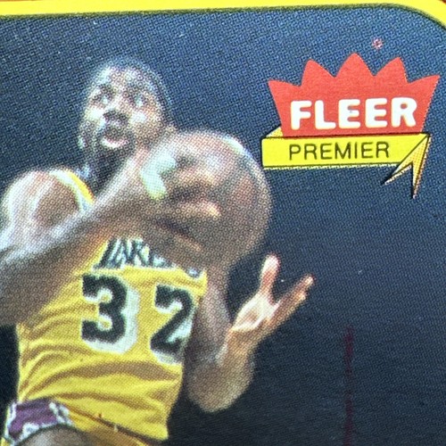 1986-87 Fleer Set-Break # 53 Magic Johnson MINT Condition With Red Ink Error - Picture 8 of 8