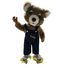 Vtg Rollie Roller Skating Teddy Bear