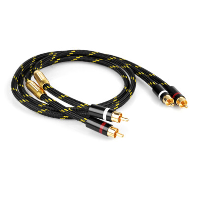 Pure copper silver plated lotus audio cable CD power amplifier RCA signal cable