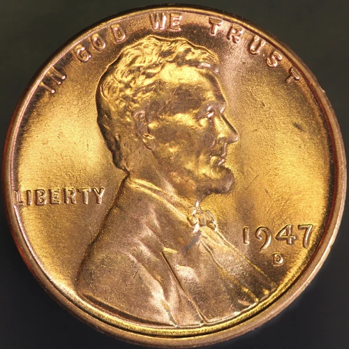 1947 D BU LINCOLN CENT FRESH FROM ORIGINAL COLLECTION-LOT 4439
