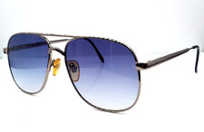 Vintage On Guard OG-016N Gunmetal Pilot Metal Sunglasses Korea W/NEW LENSES