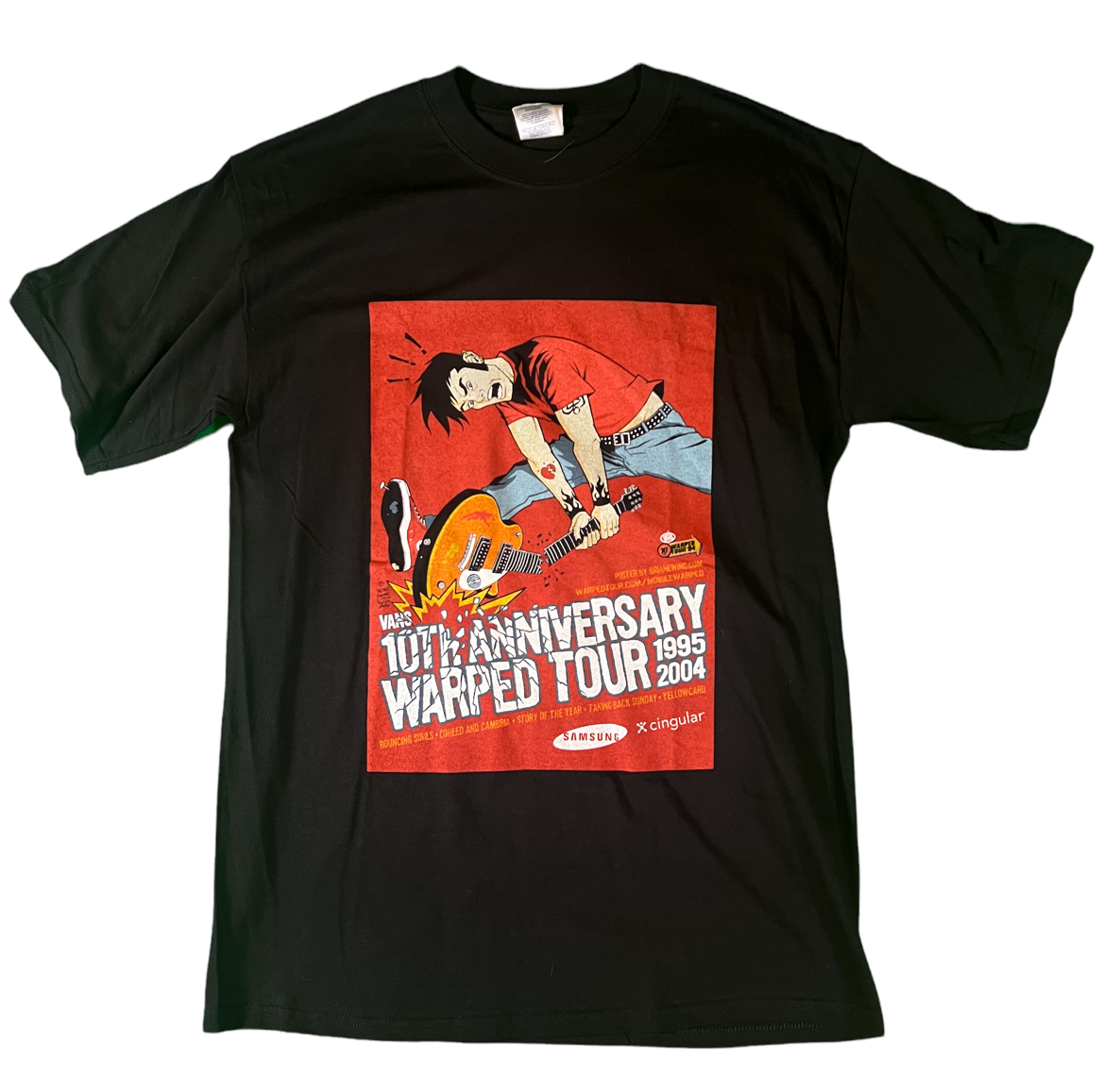 Vintage Warped Tour 10th Anniversary 2004 Rare Artist Tee
