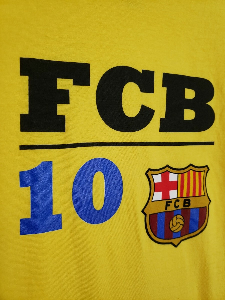 FC Barcelona Messi 10 イエローシャツ 2019-20 Barcelona Away Shirt Messi #10 - 10/10 - (XL.Boys)