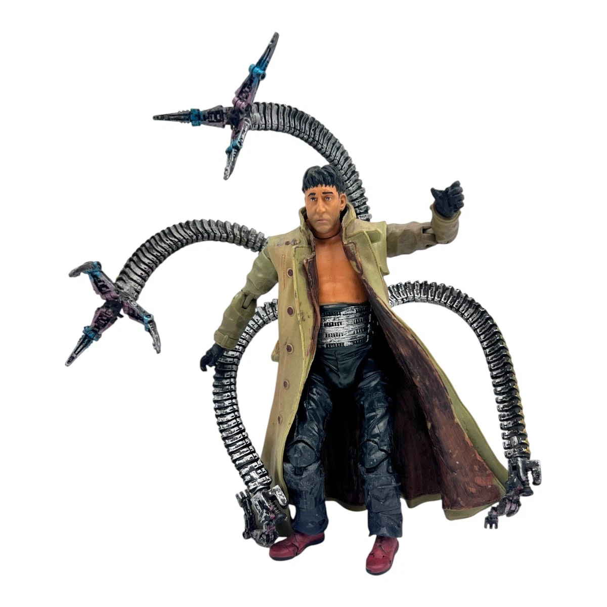 2004 Spider-Man 2 Doctor Octopus Poseable Doc Ock 6" Figure 4 Tentacles *READ*