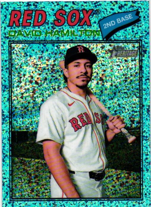 2026 Topps Heritage #344 David Hamilton Chrome Light Blue Sparkle Refractors