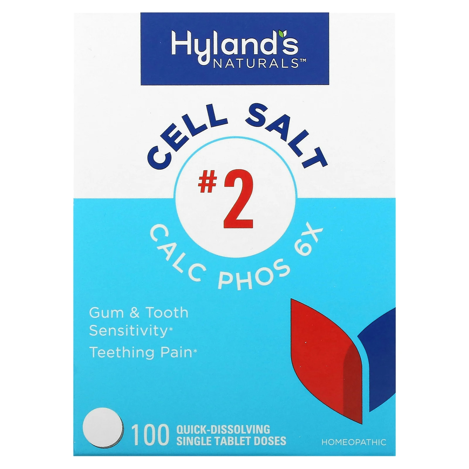 Cell Salt #2, Calc Phos 6x, 100 быстрорастворимых отдельных таблеток