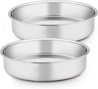 Homikit Rund Backform, Edelstahl 24 Cm Kuchenform Backformen 2Er-Set, Gesund