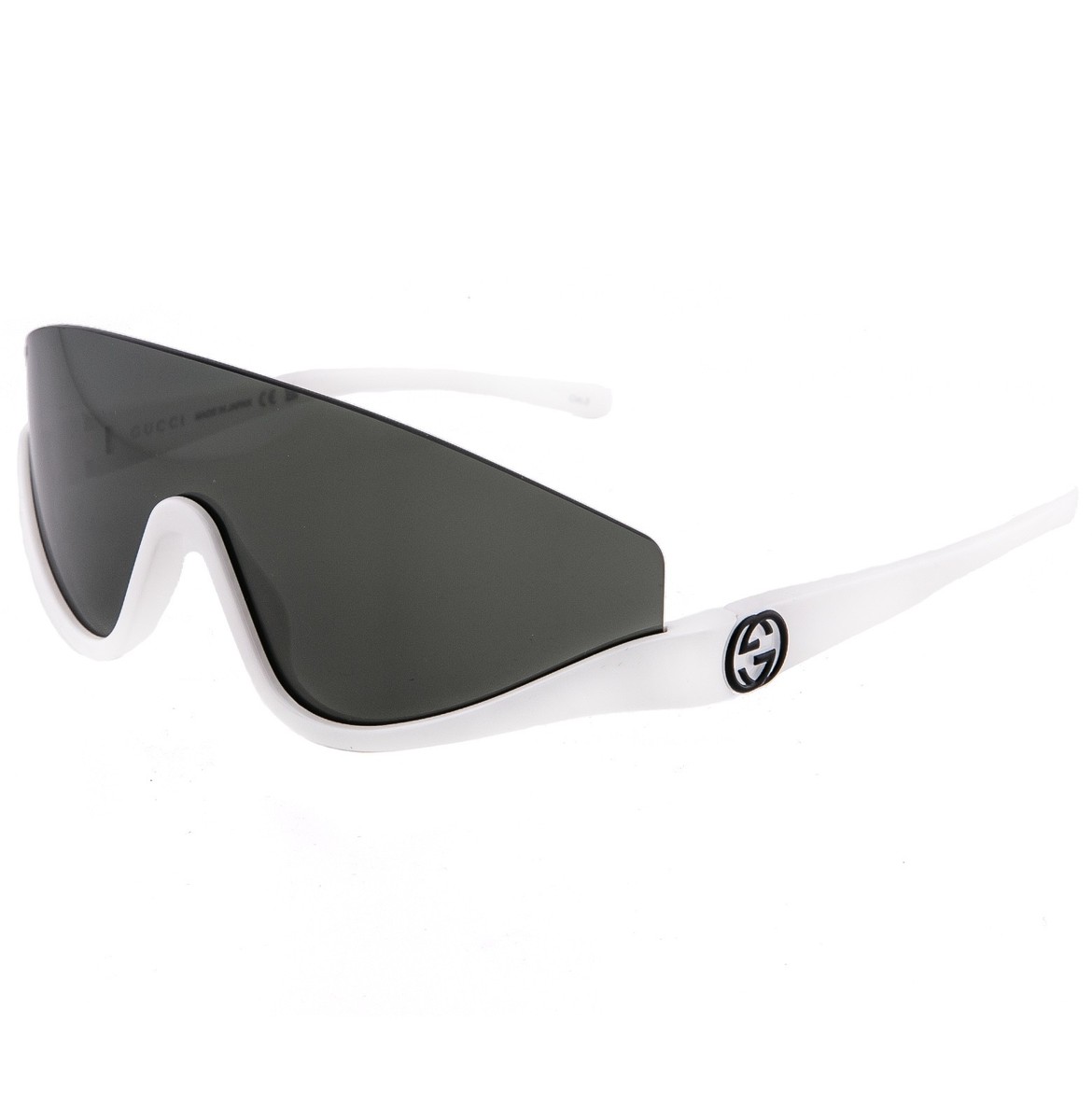 GUCCI 1650 White Black Sport Wrap Shield Gg1650S Unisex Rimless