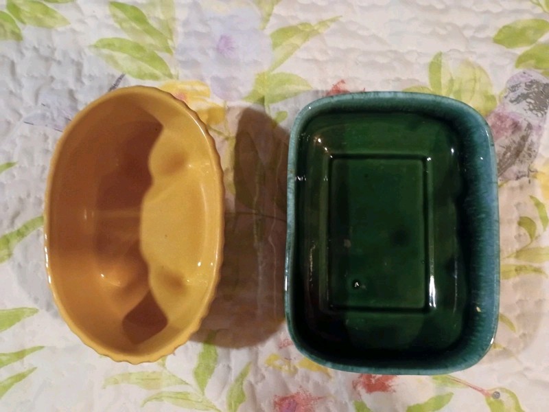 2 Vintage Hull Pottery Oval  Planter Vase F39 USA And F41, No Chips Or Cracks