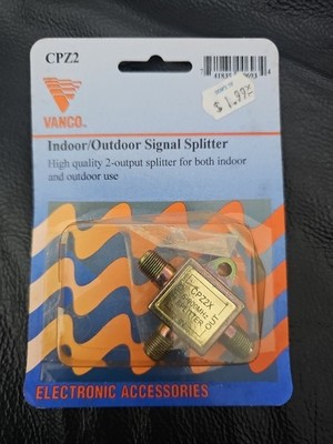 Vanco Indoor/Outdoor 2 Way Signal Splitter 900mhz