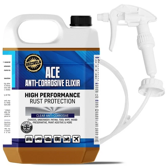 Lanolin Free Rustproofing kit for car 4x4 motorhome. Anti corrosive oil ACE 2.5L