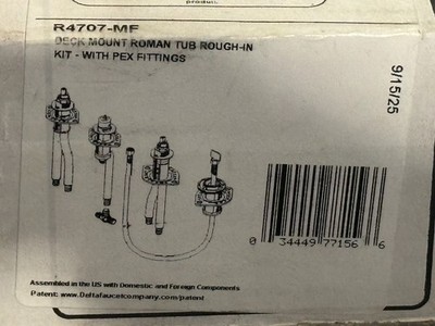 Delta R4707-MF Roman Tub Rough-In Valve With Handshower Cold Expansion PEX