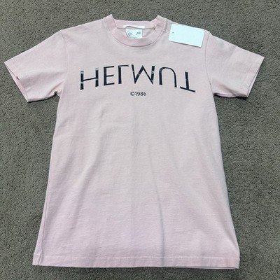 Helmut Lang Logo Hack Little Tee Rose Quartz XS NWT $195