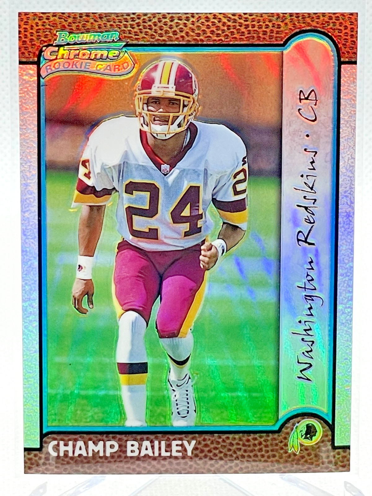 1999 Bowman Chrome CHAMP BAILEY Refractor Rookie Card #177 Redskins HOF Football