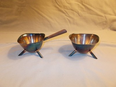 Vintage Footed Sugar and Creamer Set Made in Denmark