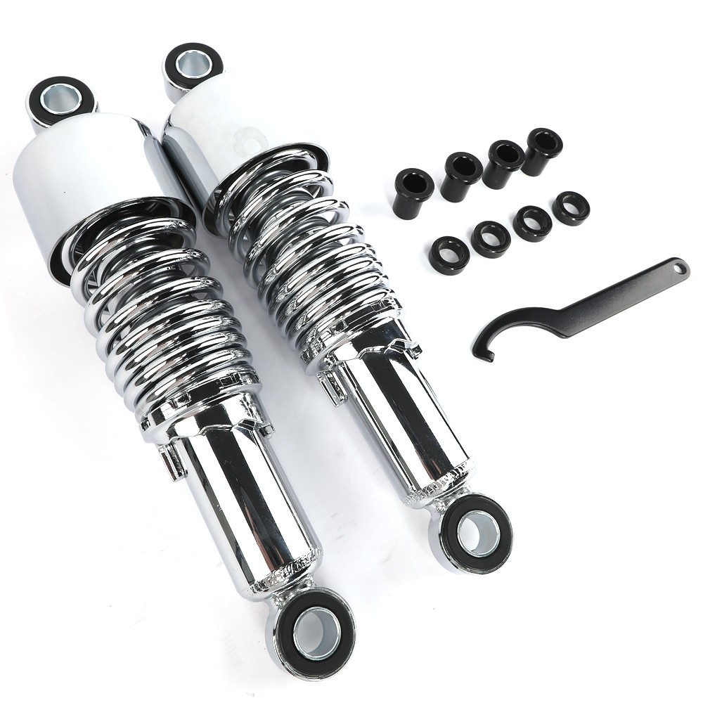Chrome 10.5" Rear Shocks Absorbers Lowering For Harley Super  Low Police XL883LP