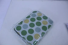 Picnic Blanket Green Yellow Polka Dots Folds for Storage 52" x 66"
