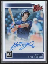 2018 PANINI DONRUSS OPTIC KYLE TUCKER RATED PROSPECT SIGNATURES AUTO HOLO PRIZM