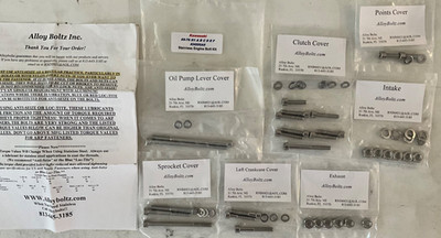 POLISHED STAINLESS ENGINE BOLT KIT SET KAWASAKI 1969-1976 H1 A B C D E F KH500A8