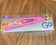 Go by FHI Heat 1-Inch Ceramic Tourmaline Styling Iron PINK Hair Straightener NEW