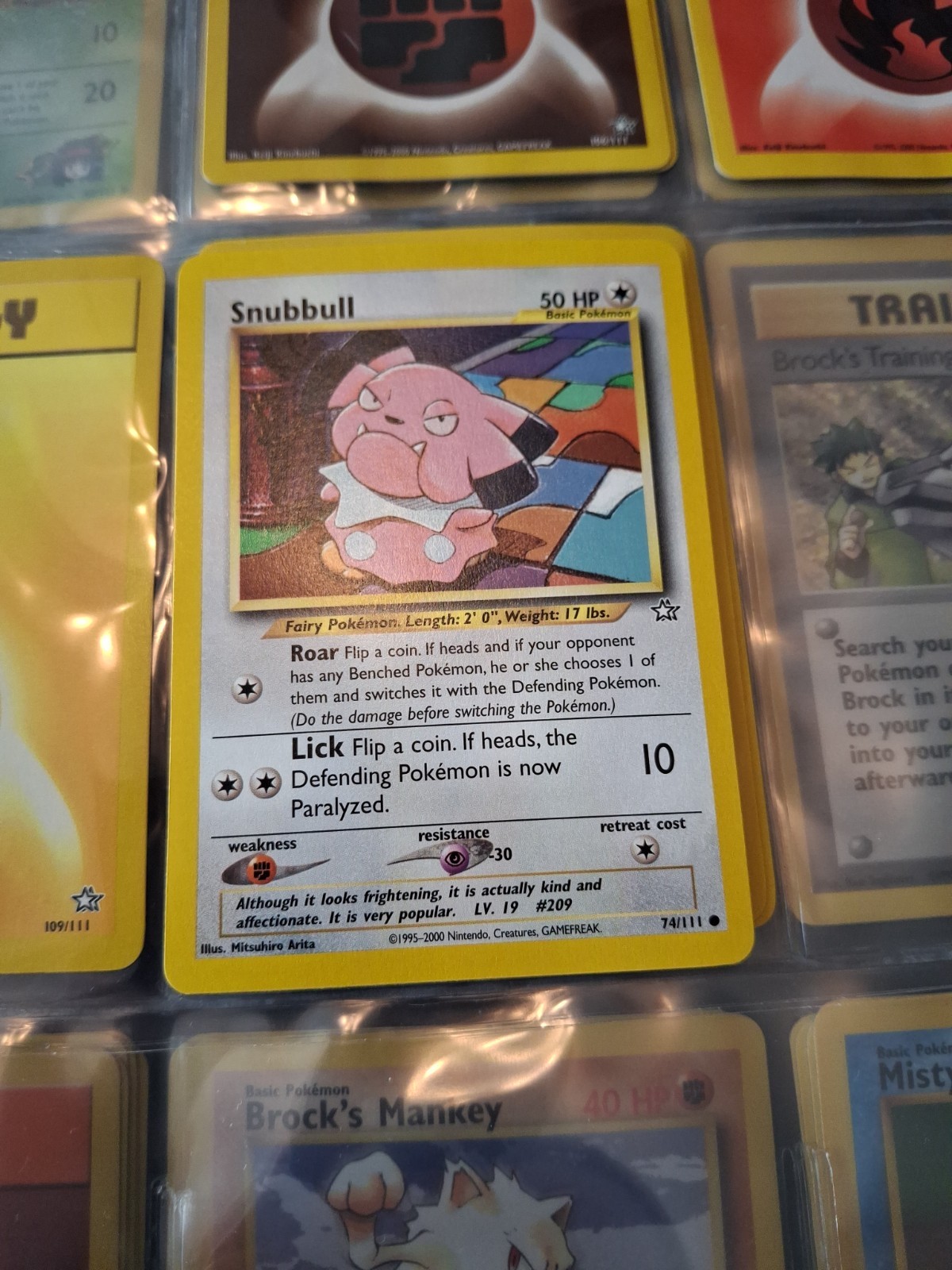 Snubbull 74/111 Neo Genesis Unlimited Pokemon Card NM-Mint