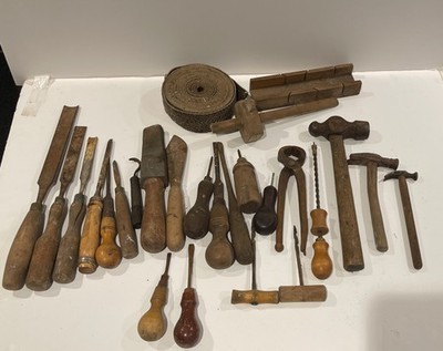 Vintage Polster/Lederbearbeitungswerkzeug Lederarbeiten Schuster Stichschnitt Konvolut