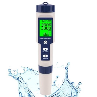 Digital PH Meter & Salinity Tester for Pool Saltwater Water