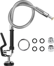 Heavy-Duty Pre-Rinse Sprayer Kit with 44" Stainless Hose  Nozzle