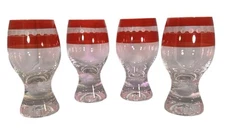 Four Calypso by Colony Iced Tea Glasses Tumblers Weighted 7" tall 20 oz EUC