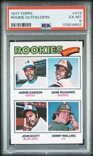 Topps 1977 Rookie Outfielders #473 PSA 6 EX-MT Andre Dawson Gene Richards