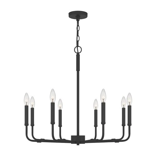 Abner 8-Light Chandelier in Matte Black - Picture 1 of 7