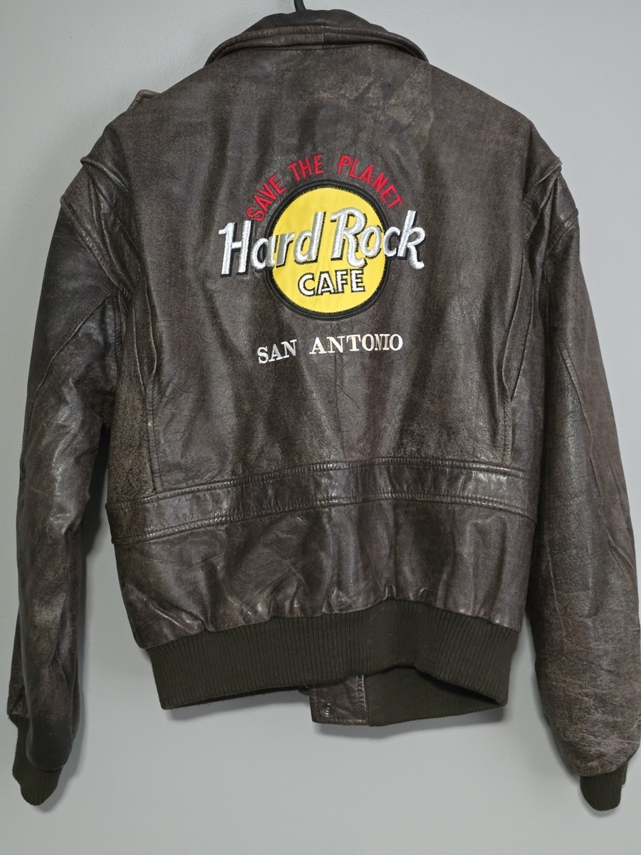 Hard Rock Cafe San Antonio Leather Jacket Size Medium | eBay
