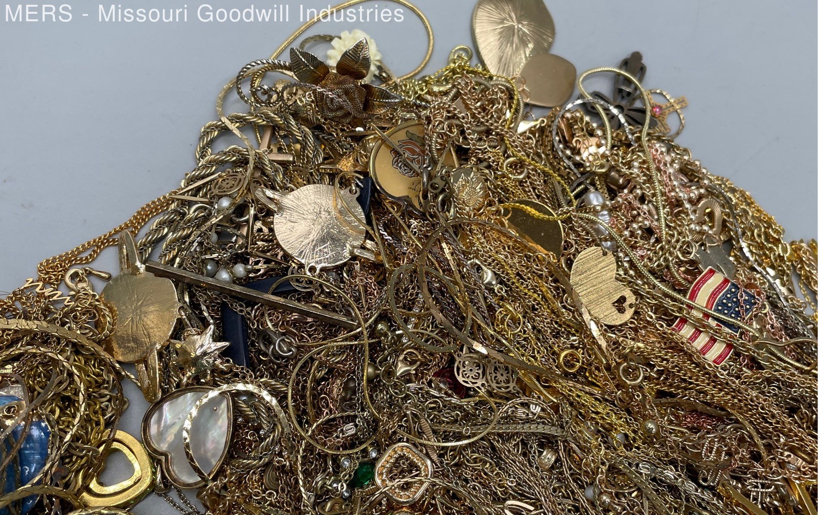 Mixed Metals/Materials Gold Tone Assorted Lot of … - image 4