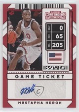 2020 Contenders Draft Picks Sticker Game Ticket Red Mustapha Heron #111 Auto 0w8