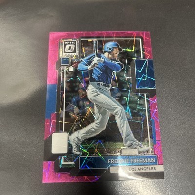 2022 Donruss Optic #131 Freddie Freeman Pink Velocity Prizm #/249