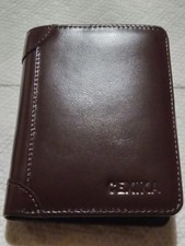 Men's RFID Blocking Bifold Genuine Leather Wallet With Center Flap Coffee  02 