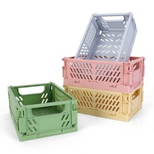 4-Pack Mini Plastic Baskets for Shelf Storage Organizing, Durable and Reliabl...
