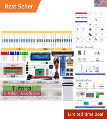 LCD 1602 Starter Kit for Raspberry Pi: 535-Page Tutorial & 69 Exciting Projects