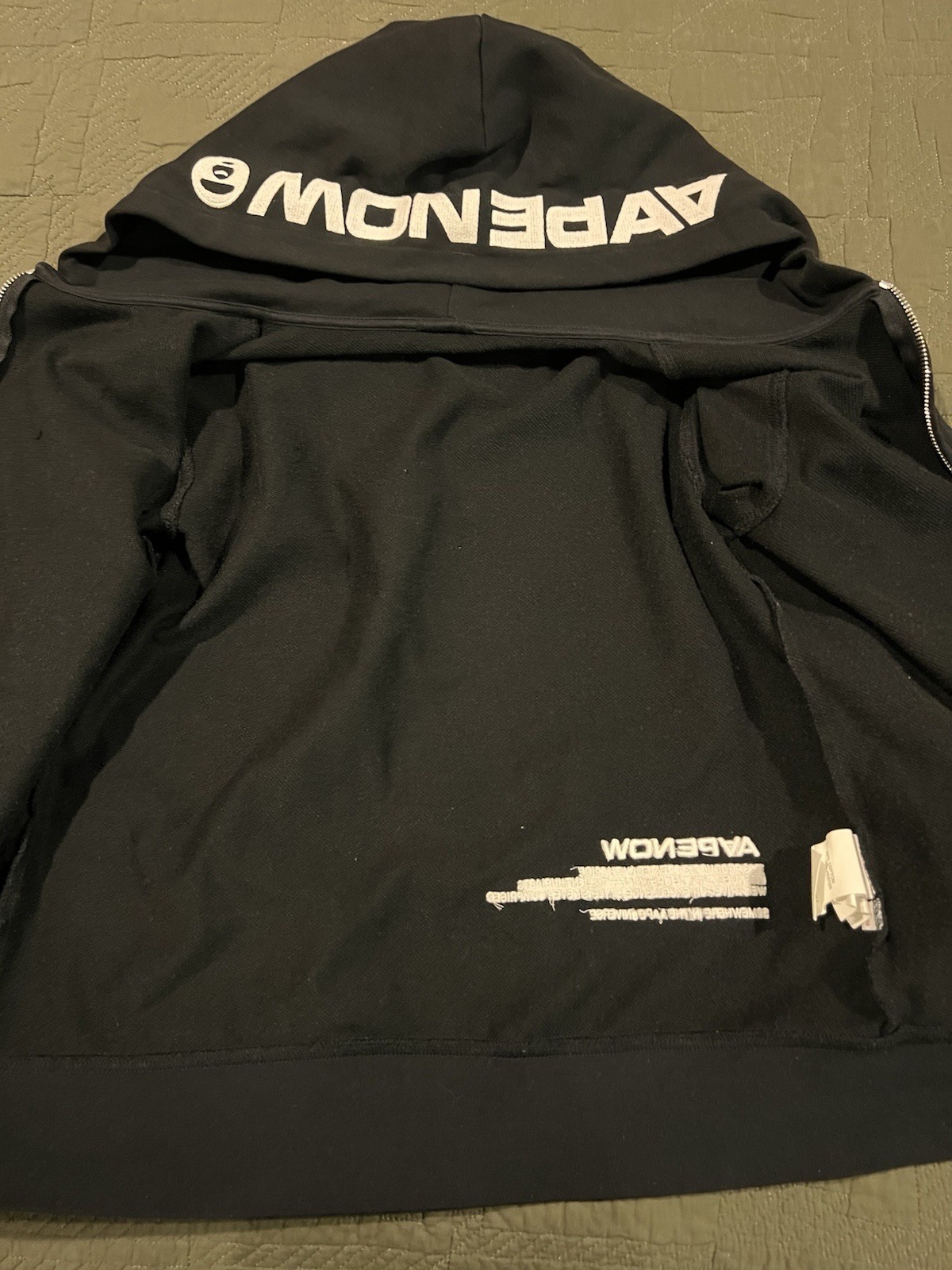 Aape Now By Baithing Aape Women’s Full Zip Hoodie Black image 9