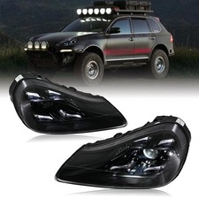 Matrix LED Headlights For Porsche Cayenne 2007-2010 Upgrade Front Lamp Assembly