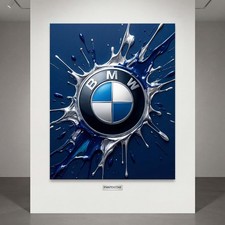 BMW M, Luxus Logo Fahrzeug Kunst, Leinwand, Acrylglas Wandbild Modern Bild Deko