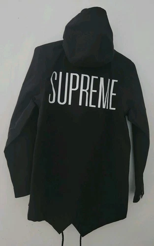 Veste Parka Vintage SS13 Supreme À Coutures Étanchées Noire 2013 Imperméable