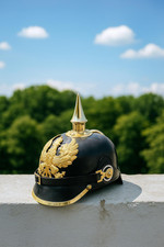 German Leather Pickelhaube Helme Imperial Prussian Style, Gifting Item