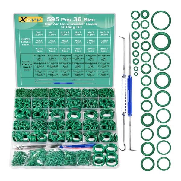O-Ring-Kit 595-Teilig, Nitrilkautschuk, Dichtung, 36 GrößEn, Klimaanlage, Auto-image